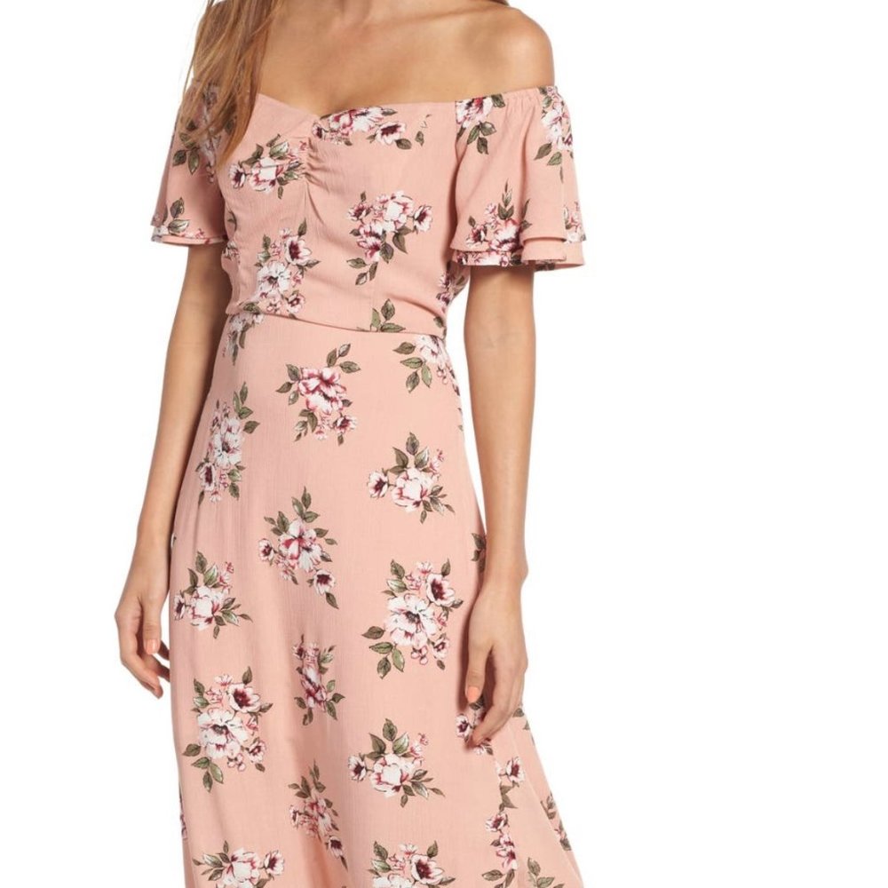 Row A Off the Shoulder Maxi